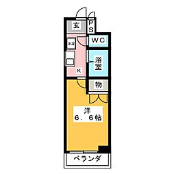 Progress泉 1Kの間取図画像
