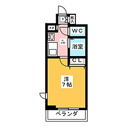 プレサンス新栄デコール 1Kの間取図画像
