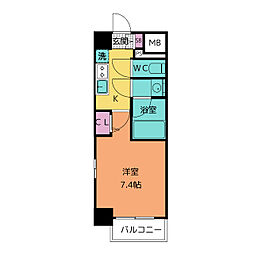 BPRResidence丸の内 1Kの間取図画像