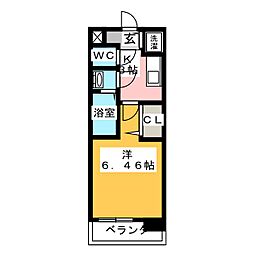 プレサンス丸の内流雅 1Kの間取図画像