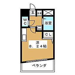 葵ビル ワンルームの間取図画像