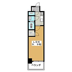 プレサンス丸の内リラティ 1Kの間取図画像