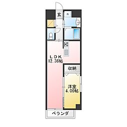 GRANDUKE東桜 1LDKの間取図画像