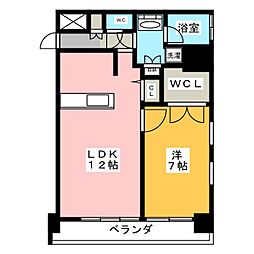 ファーストレジデンス栄 1LDKの間取図画像
