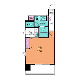 gs丸の内 1Kの間取図画像