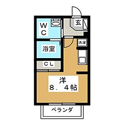 ライブコート丸の内 ワンルームの間取図画像