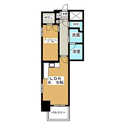 エステムプラザ名古屋丸の内 1LDKの間取図画像