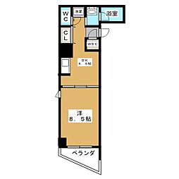 プライムアーバン泉 1DKの間取図画像