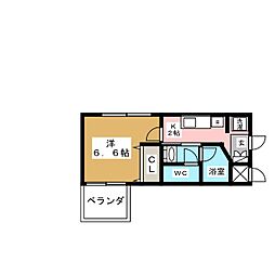 東桜コート 1Kの間取図画像