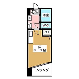 葵ビル ワンルームの間取図画像