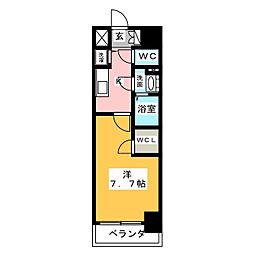 プレサンス新栄町ギャラント 1Kの間取図画像