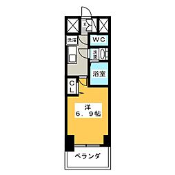 プレサンス丸の内アデル 1Kの間取図画像