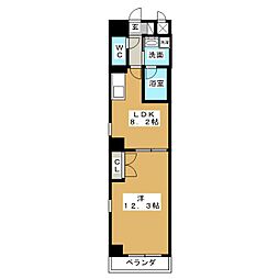 BSRESIDENCESAKAE 1LDKの間取図画像