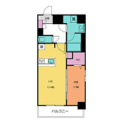 パークゲート栄白川 1LDKの間取図画像