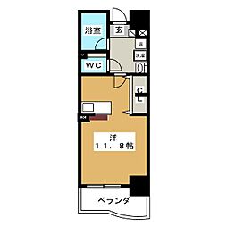 OIKOS ワンルームの間取図画像