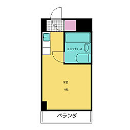 ラ・レジダンス・ド・ノーブル ワンルームの間取図画像