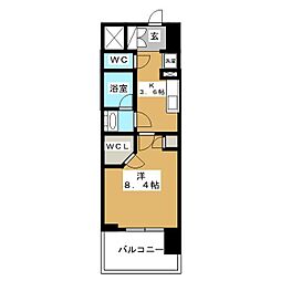 ブランシエスタ泉 1Kの間取図画像