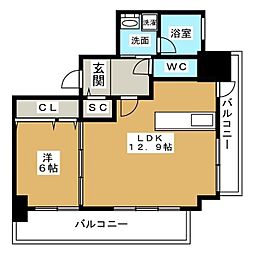 メルカーサ泉 1LDKの間取図画像