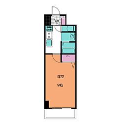 サンパティーク東片端 1Kの間取図画像