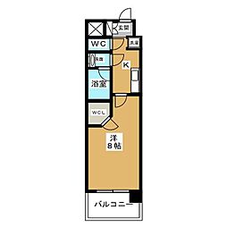 ブランシエスタ泉 1Kの間取図画像