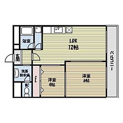 チサンマンション栄 2DKの間取図画像