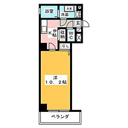 アニューファンロイヤルス 1Kの間取図画像