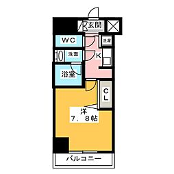 セイワパレス丸の内駅前プレミア 1Kの間取図画像