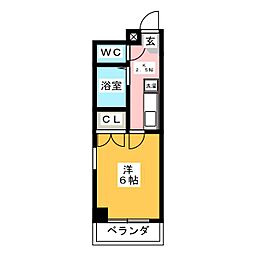 フォレスト318 1Kの間取図画像