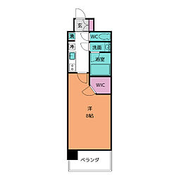 ブランシエスタ泉 1Kの間取図画像