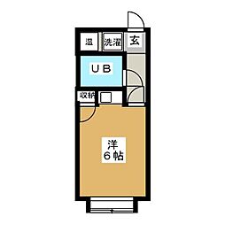 コート白壁 ワンルームの間取図画像