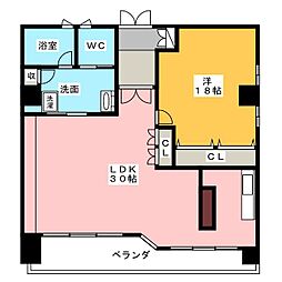 レジディア久屋大通2 1LDKの間取図画像