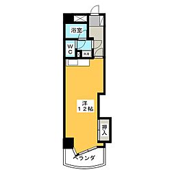 秋月ハイツ ワンルームの間取図画像