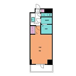 エスリード栄クロスシティ 1Kの間取図画像