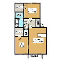 コーポ打中  ｜ 愛知県名古屋市中川区打中１丁目（賃貸アパート2LDK・1階・61.00㎡） その2