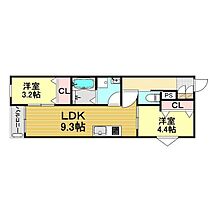 LECOCON八田 102 ｜ 愛知県名古屋市中川区上高畑１丁目39番1（賃貸アパート2LDK・1階・42.22㎡） その2