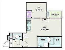 Jack komotohommachi II 1LDKの間取図画像
