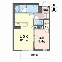 シャーメゾン　カーサレジオ 1階1LDKの間取り