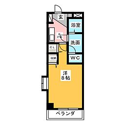 コスモ 1Kの間取図画像