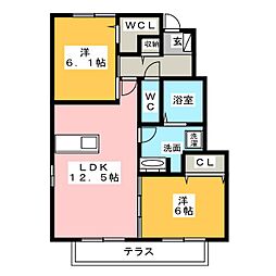 フィオーレ 2LDKの間取図画像