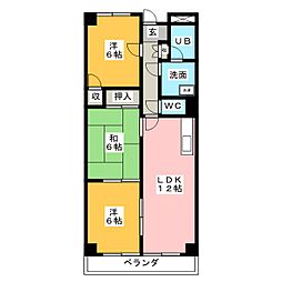 第2高杉マンション 3LDKの間取図画像
