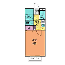 メゾンドアンジェ 1Kの間取図画像