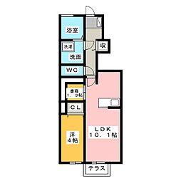 ベルカーサ秋葉 1LDKの間取図画像