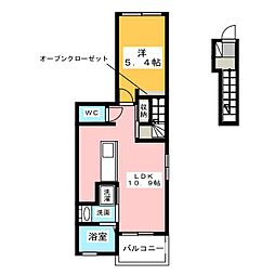 カーサヴィオラ 1LDKの間取図画像