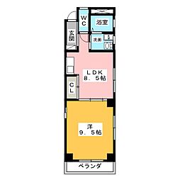 NKビル野田 1LDKの間取図画像
