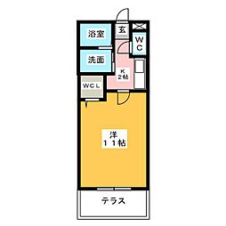 レトアフレアハイム 1Kの間取図画像