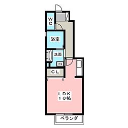 プランドール ワンルームの間取図画像