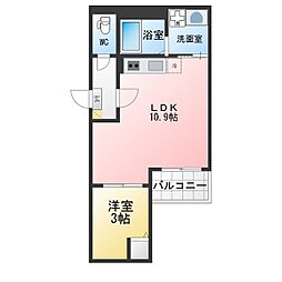 Jack nagaraI 1LDKの間取図画像