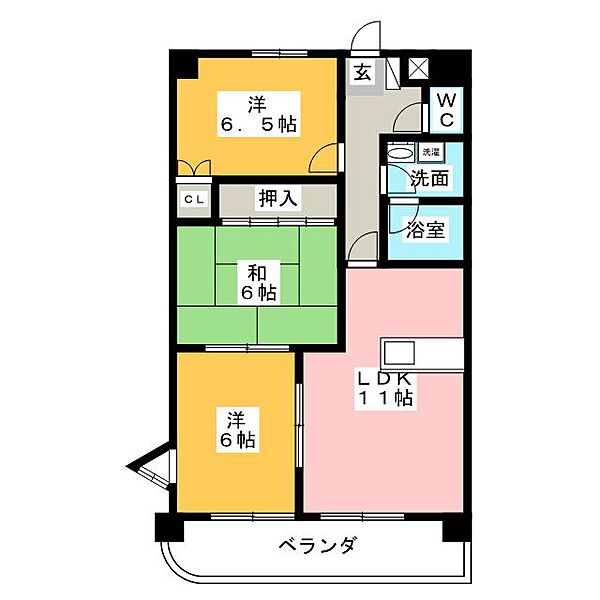 第3猪飼ビル ｜愛知県名古屋市瑞穂区八勝通２丁目(賃貸マンション3LDK・4階・66.74㎡)の写真 その2