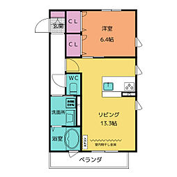 間取図画像 1LDK