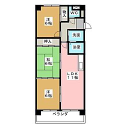 ファミール元八事 3LDKの間取図画像